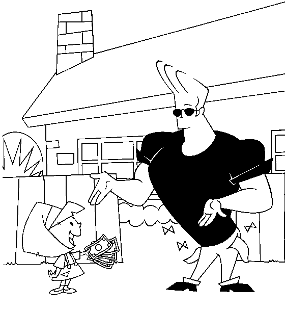 Coloring page: Johny Bravo (Cartoons) #35230 - Free Printable Coloring Pages