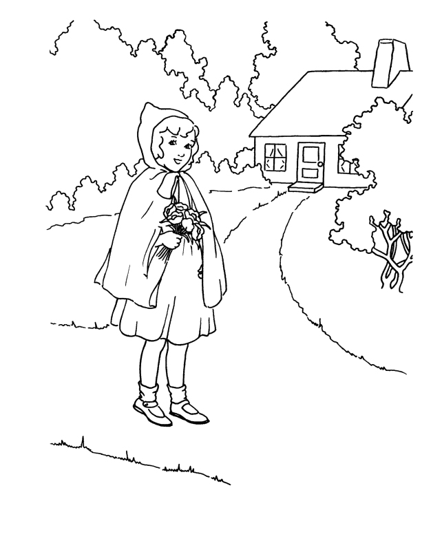 indebære Fortære Mistillid Drawing Little Red Riding Hood #49306 (Cartoons) – Printable coloring pages