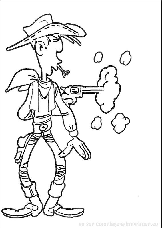 Coloring page: Lucky Luke (Cartoons) #25510 - Free Printable Coloring Pages