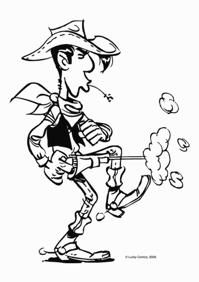 Coloring page: Lucky Luke (Cartoons) #25511 - Free Printable Coloring Pages