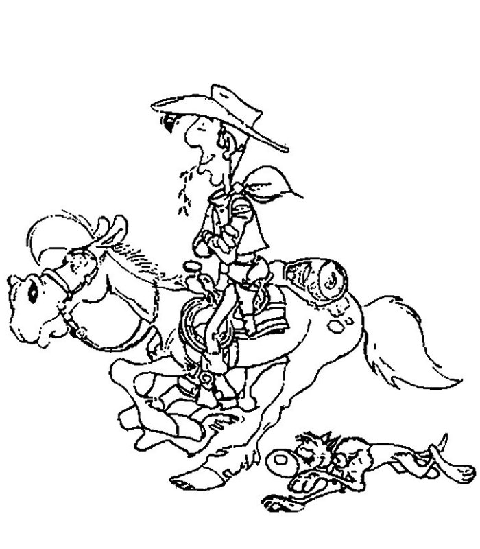 Coloring page: Lucky Luke (Cartoons) #25512 - Free Printable Coloring Pages
