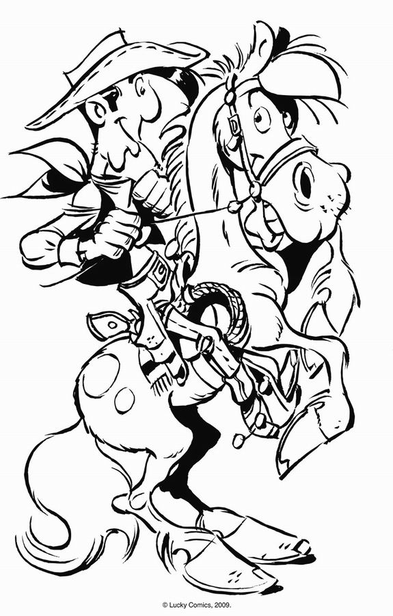 Coloring page: Lucky Luke (Cartoons) #25514 - Free Printable Coloring Pages