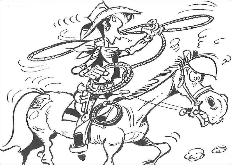 Coloring page: Lucky Luke (Cartoons) #25518 - Free Printable Coloring Pages
