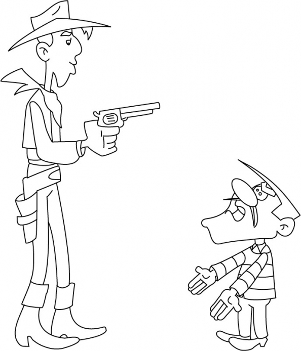 Coloring page: Lucky Luke (Cartoons) #25520 - Free Printable Coloring Pages