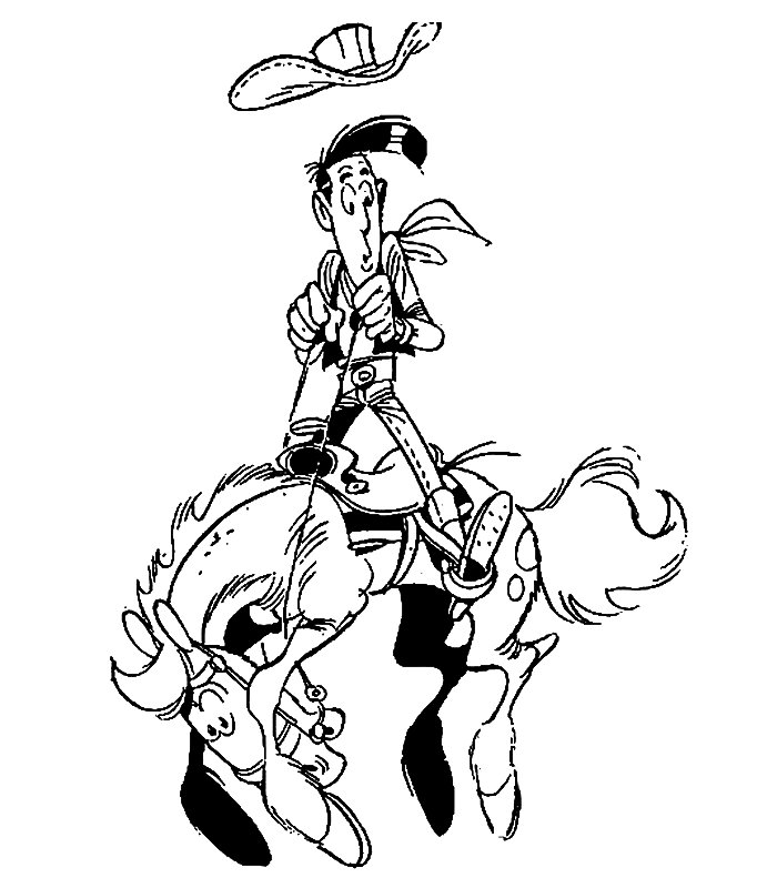 Coloring page: Lucky Luke (Cartoons) #25536 - Free Printable Coloring Pages