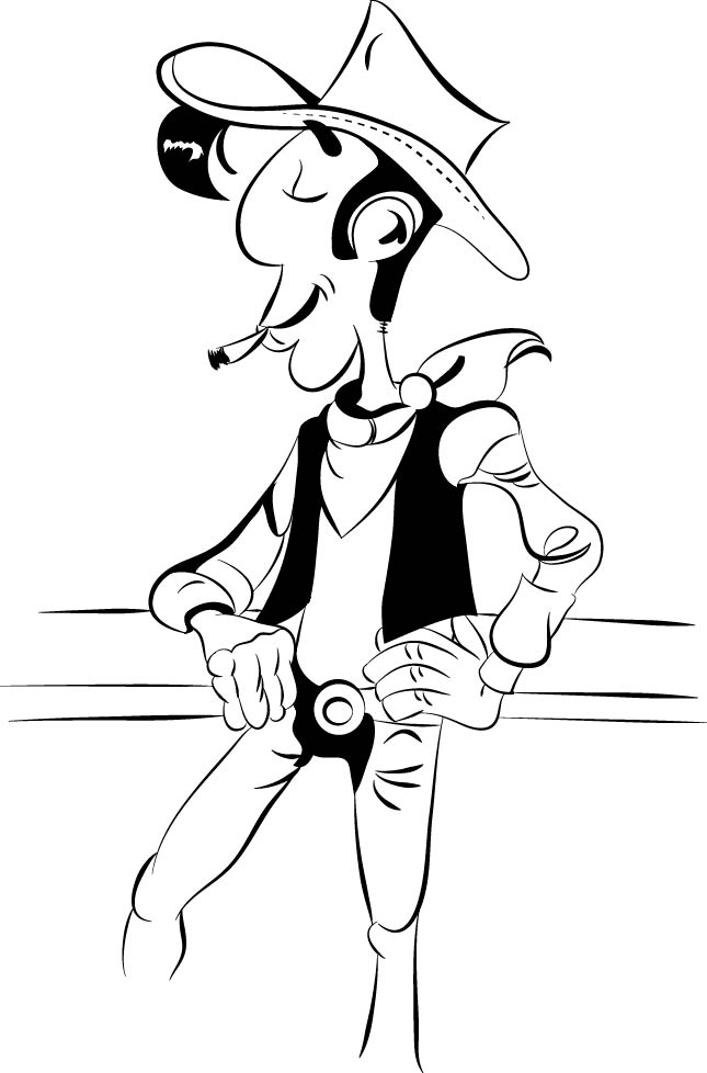 Coloring page: Lucky Luke (Cartoons) #25538 - Free Printable Coloring Pages