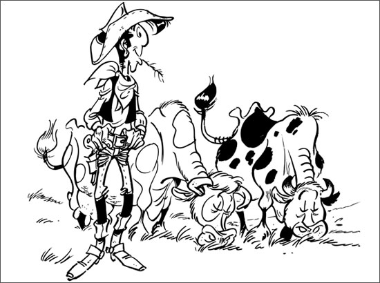 Coloring page: Lucky Luke (Cartoons) #25563 - Free Printable Coloring Pages