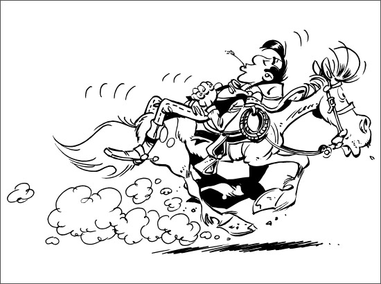 Coloring page: Lucky Luke (Cartoons) #25571 - Free Printable Coloring Pages