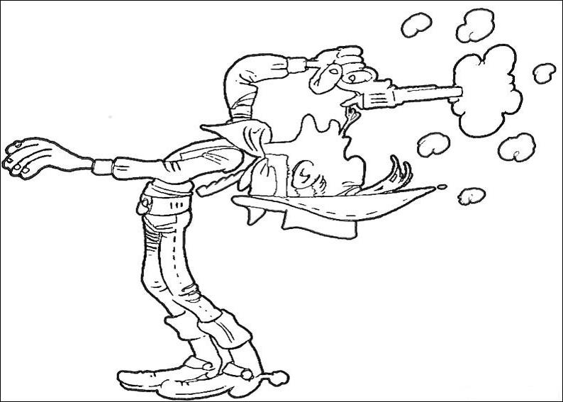 Coloring page: Lucky Luke (Cartoons) #25573 - Free Printable Coloring Pages