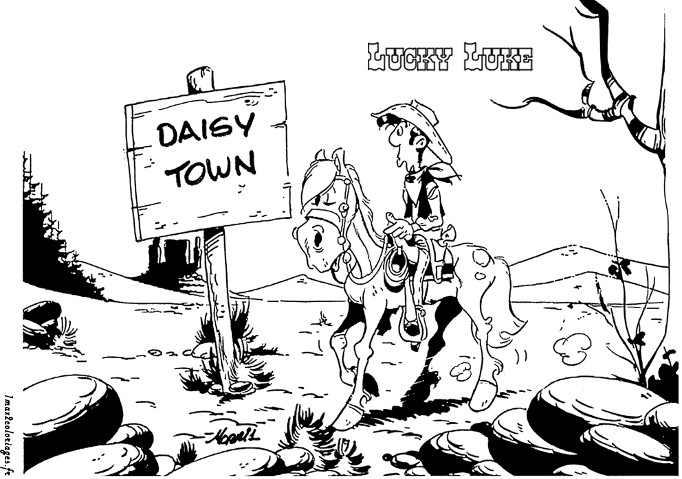 Coloring page: Lucky Luke (Cartoons) #25583 - Free Printable Coloring Pages