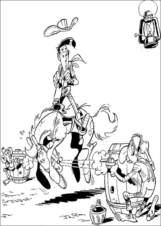 Coloring page: Lucky Luke (Cartoons) #25589 - Free Printable Coloring Pages