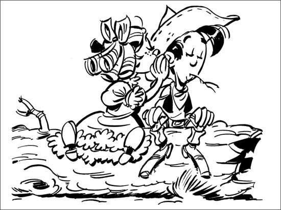 Coloring page: Lucky Luke (Cartoons) #25604 - Free Printable Coloring Pages