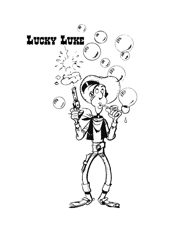 Coloring page: Lucky Luke (Cartoons) #25614 - Free Printable Coloring Pages