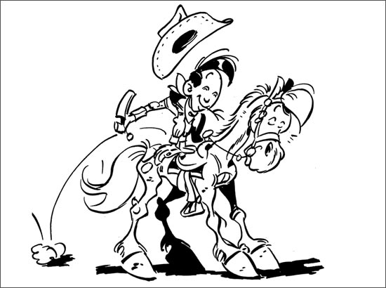 Coloring page: Lucky Luke (Cartoons) #25617 - Free Printable Coloring Pages