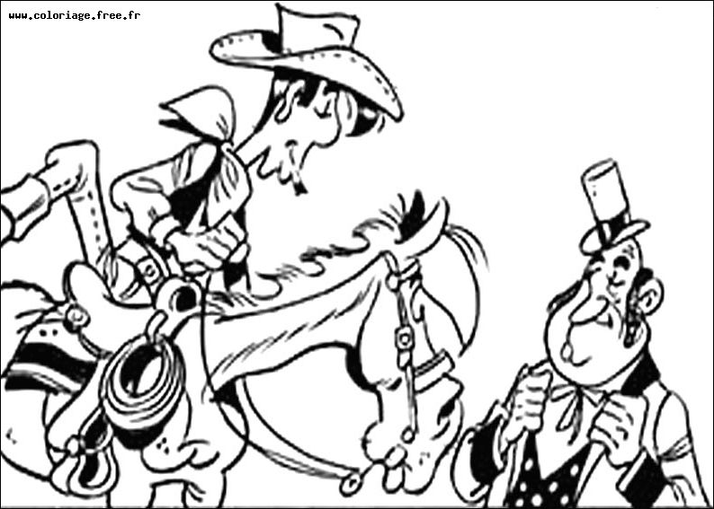 Coloring page: Lucky Luke (Cartoons) #25618 - Free Printable Coloring Pages