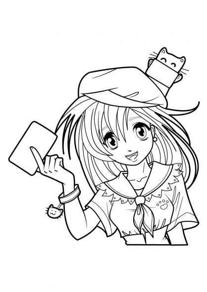 Coloring page: Mangas (Cartoons) #42561 - Free Printable Coloring Pages