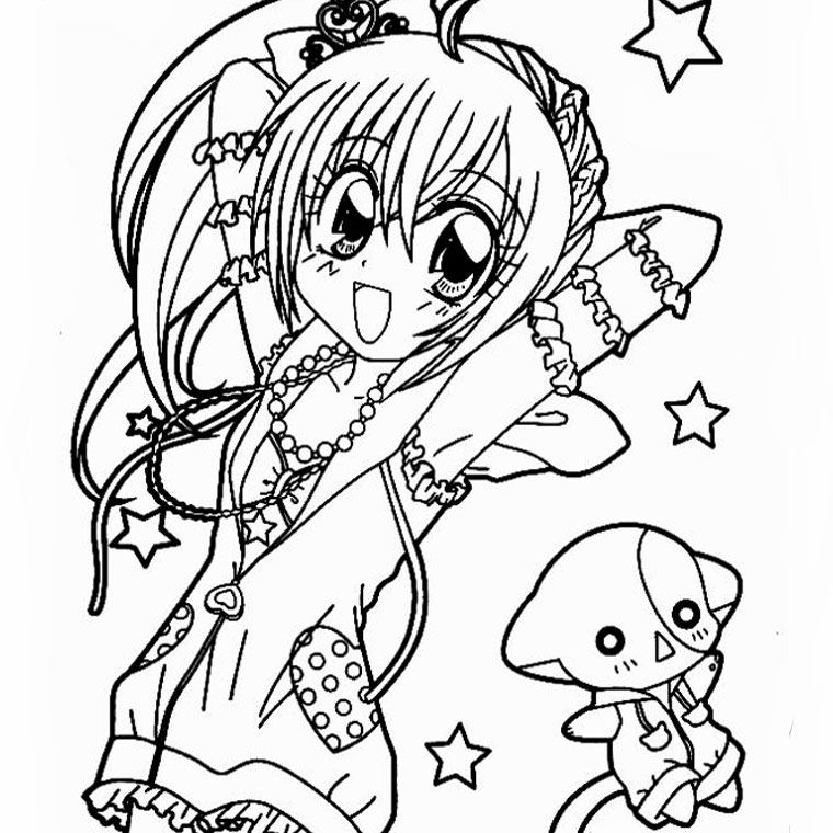 Coloring page: Mangas (Cartoons) #42562 - Free Printable Coloring Pages