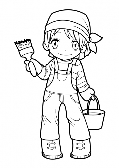 Coloring page: Mangas (Cartoons) #42604 - Free Printable Coloring Pages