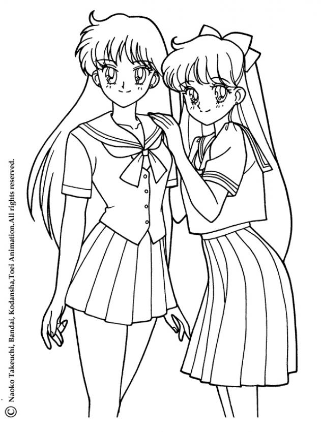 Coloring page: Mangas (Cartoons) #42678 - Free Printable Coloring Pages