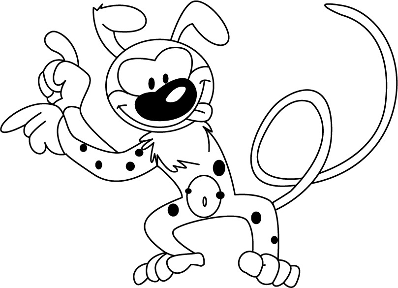 Coloring page: Marsupilami (Cartoons) #50086 - Free Printable Coloring Pages