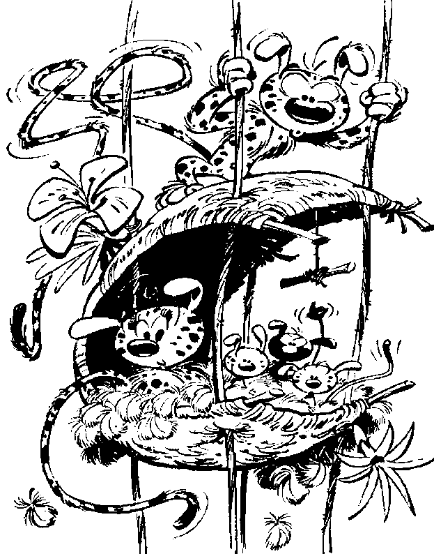 Coloring page: Marsupilami (Cartoons) #50088 - Free Printable Coloring Pages