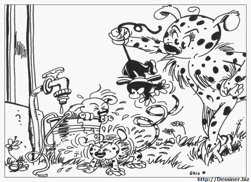 Coloring page: Marsupilami (Cartoons) #50096 - Free Printable Coloring Pages