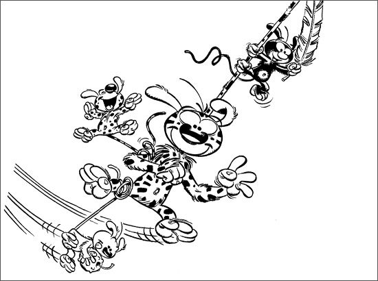 Coloring page: Marsupilami (Cartoons) #50115 - Free Printable Coloring Pages