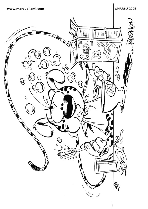 Coloring page: Marsupilami (Cartoons) #50119 - Free Printable Coloring Pages