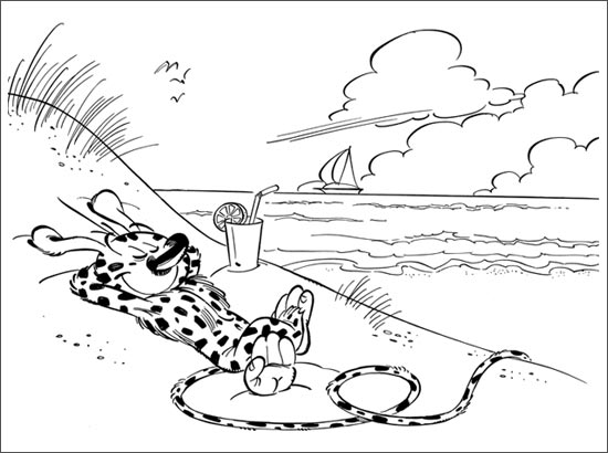 Coloring page: Marsupilami (Cartoons) #50143 - Free Printable Coloring Pages