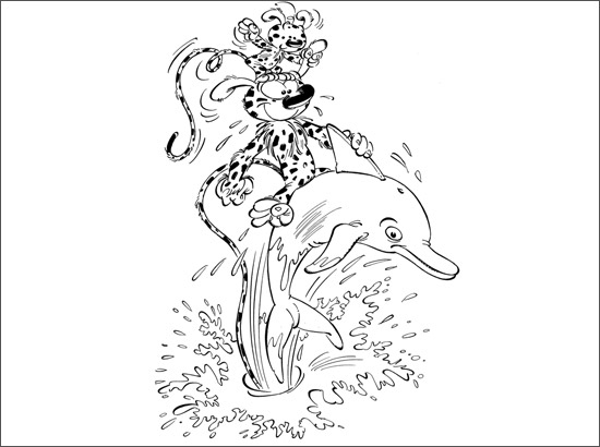Coloring page: Marsupilami (Cartoons) #50157 - Free Printable Coloring Pages