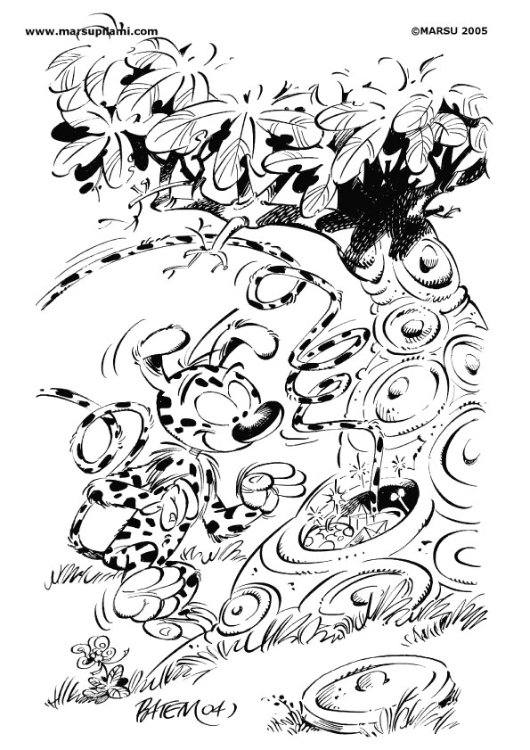 Coloring page: Marsupilami (Cartoons) #50159 - Free Printable Coloring Pages