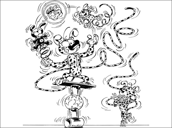 Coloring page: Marsupilami (Cartoons) #50180 - Free Printable Coloring Pages