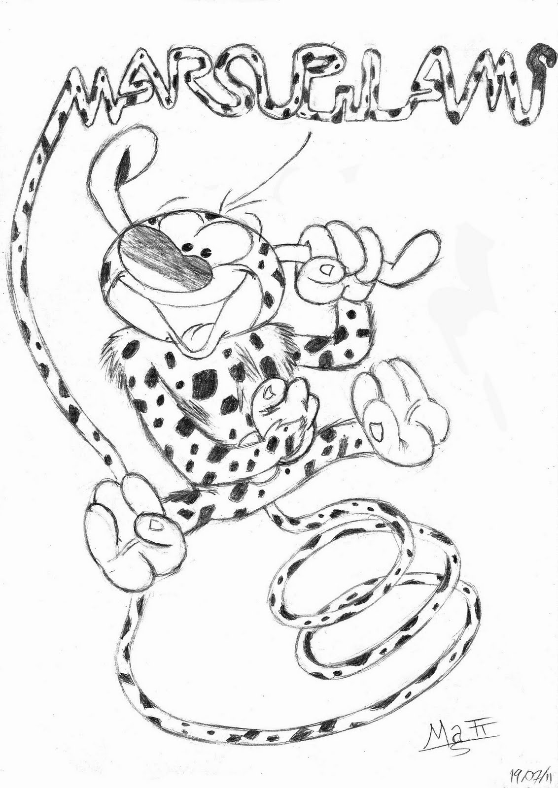 Coloring page: Marsupilami (Cartoons) #50207 - Free Printable Coloring Pages