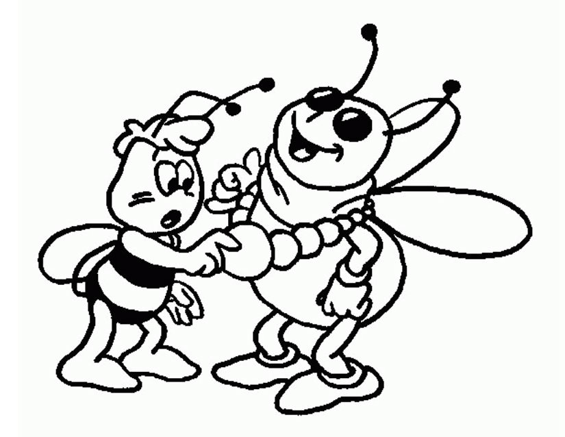 Coloring page: Maya the bee (Cartoons) #28226 - Free Printable Coloring Pages