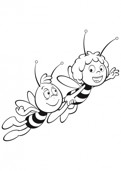 Coloring page: Maya the bee (Cartoons) #28234 - Free Printable Coloring Pages