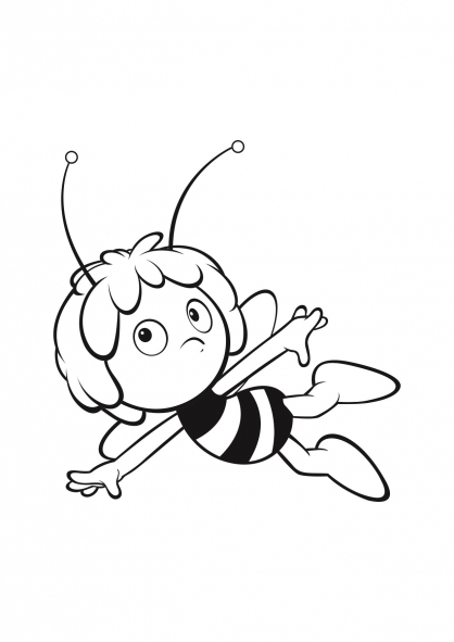 Coloring page: Maya the bee (Cartoons) #28236 - Free Printable Coloring Pages