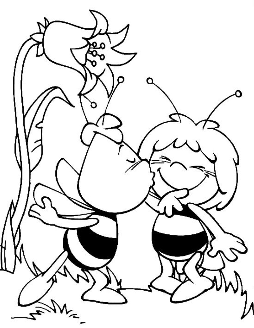 Coloring page: Maya the bee (Cartoons) #28239 - Free Printable Coloring Pages
