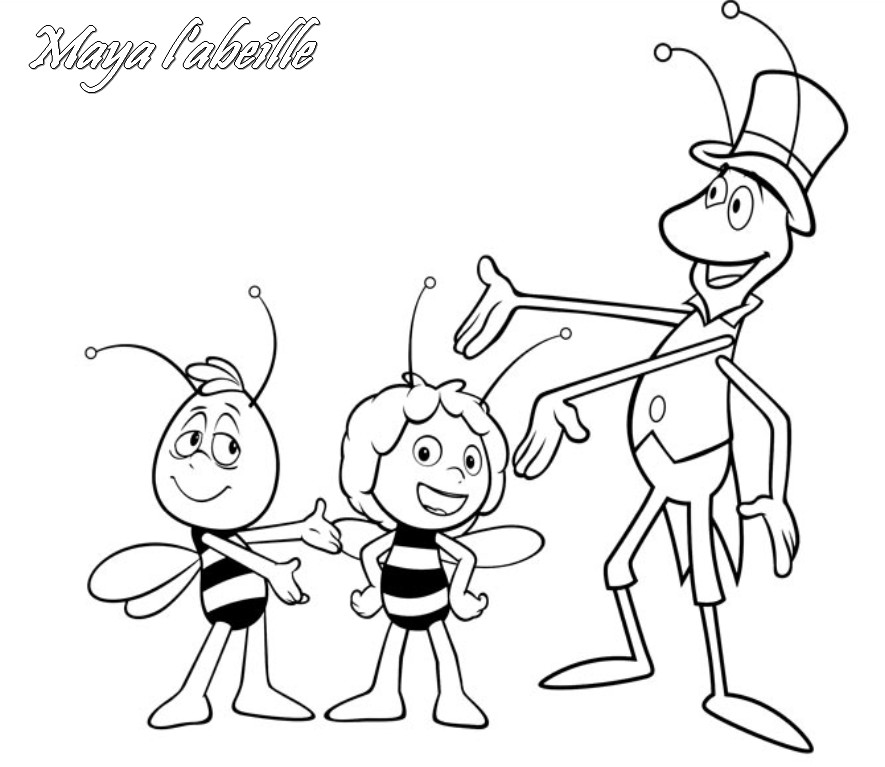 Coloring page: Maya the bee (Cartoons) #28252 - Free Printable Coloring Pages