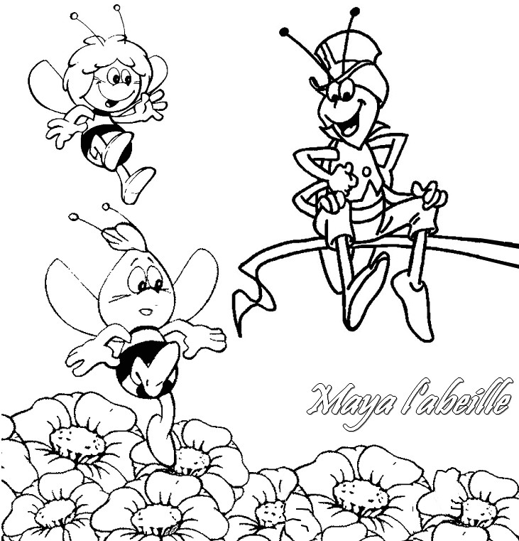 Coloring page: Maya the bee (Cartoons) #28255 - Free Printable Coloring Pages