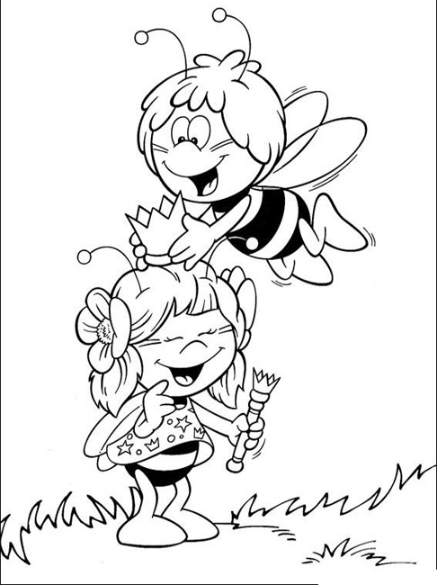Coloring page: Maya the bee (Cartoons) #28258 - Free Printable Coloring Pages