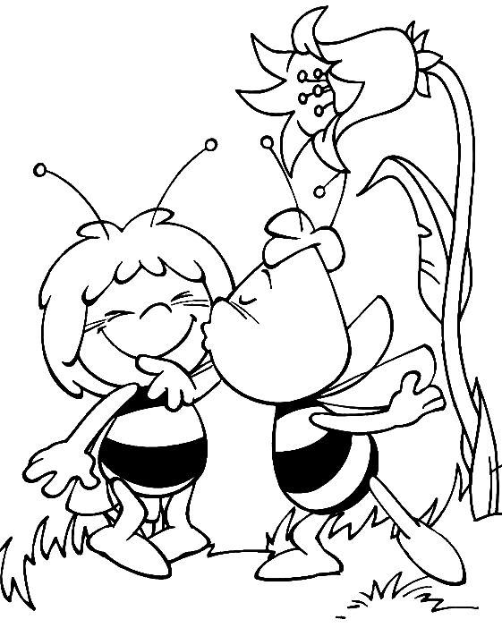 Coloring page: Maya the bee (Cartoons) #28262 - Free Printable Coloring Pages