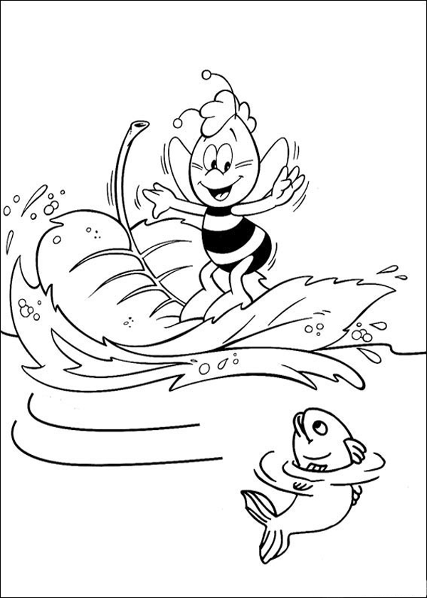 Coloring page: Maya the bee (Cartoons) #28265 - Free Printable Coloring Pages
