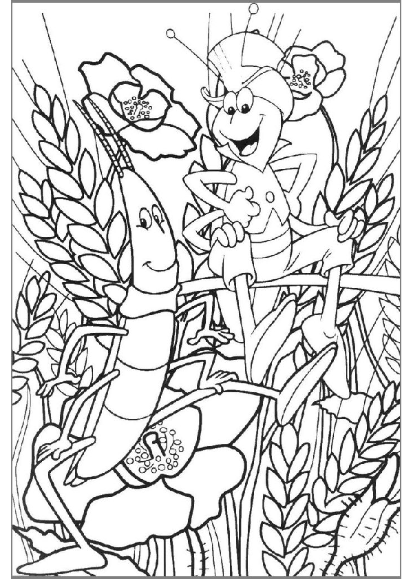 Coloring page: Maya the bee (Cartoons) #28278 - Free Printable Coloring Pages