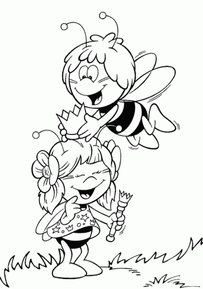 Coloring page: Maya the bee (Cartoons) #28282 - Free Printable Coloring Pages