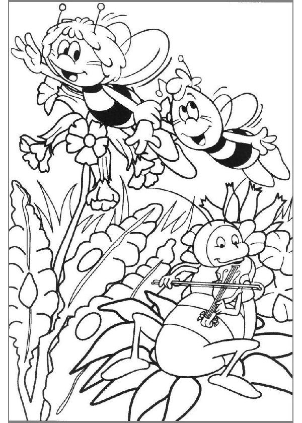 Coloring page: Maya the bee (Cartoons) #28295 - Free Printable Coloring Pages