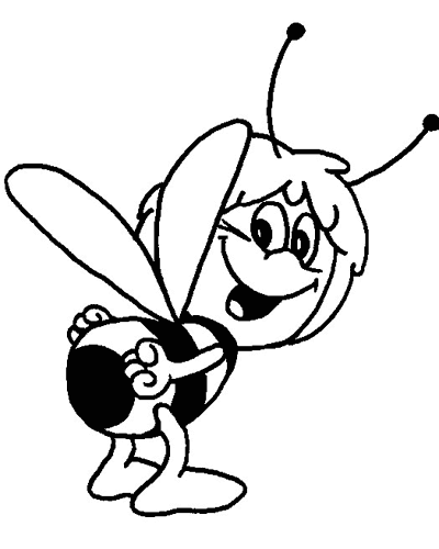 Coloring page: Maya the bee (Cartoons) #28296 - Free Printable Coloring Pages