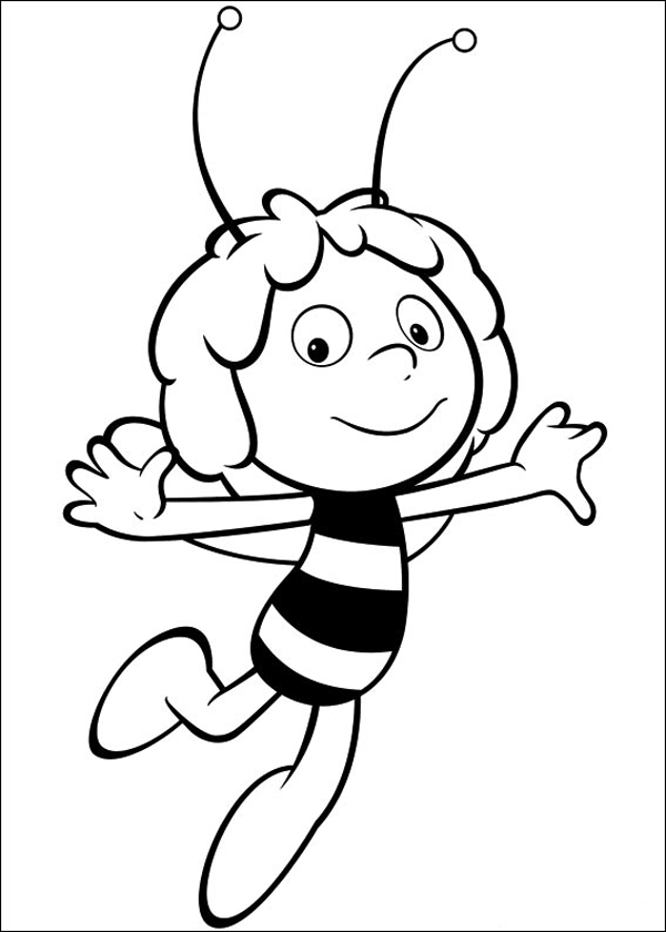Coloring page: Maya the bee (Cartoons) #28297 - Free Printable Coloring Pages