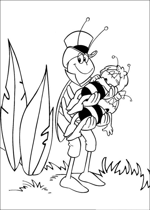 Coloring page: Maya the bee (Cartoons) #28299 - Free Printable Coloring Pages