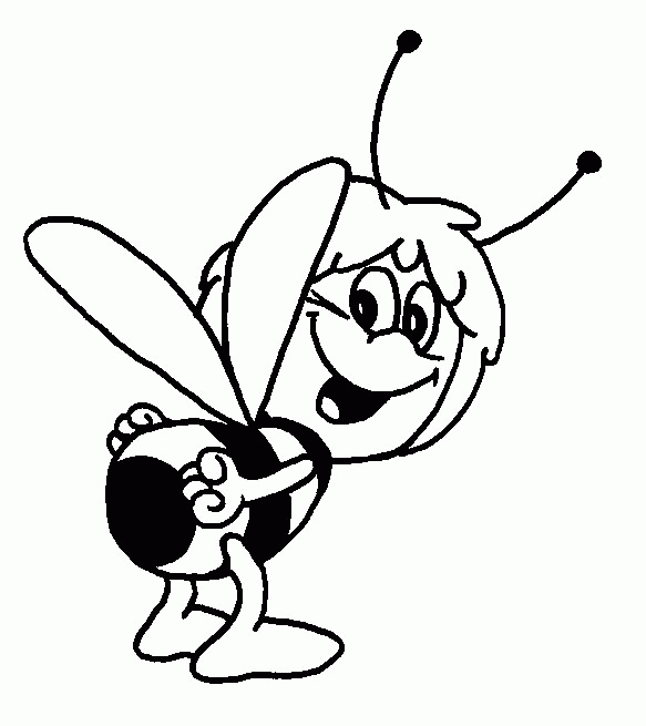 Coloring page: Maya the bee (Cartoons) #28305 - Free Printable Coloring Pages