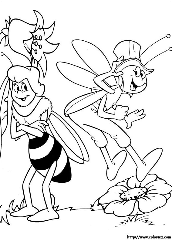 Coloring page: Maya the bee (Cartoons) #28313 - Free Printable Coloring Pages